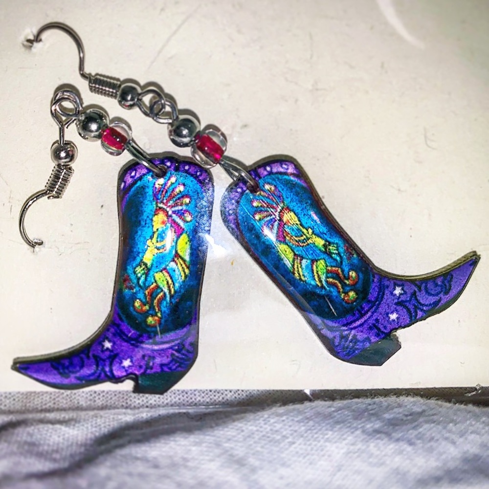 #bluesuedeboots #boots #earings